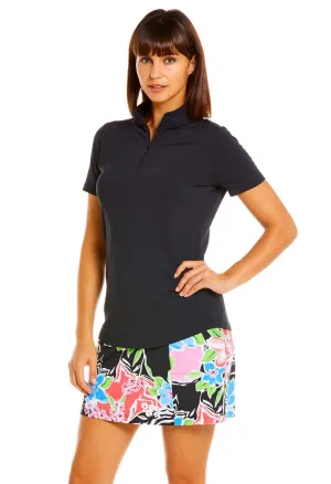 Ibkul Skort Amelia Black/Multi  Print #26515 | UPF 50