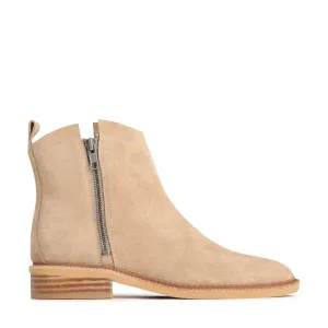 KARLAN LEATHER SUEDE ANKLE BOOTS