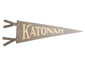 Katonah NY Gray Felt Flag Pennant