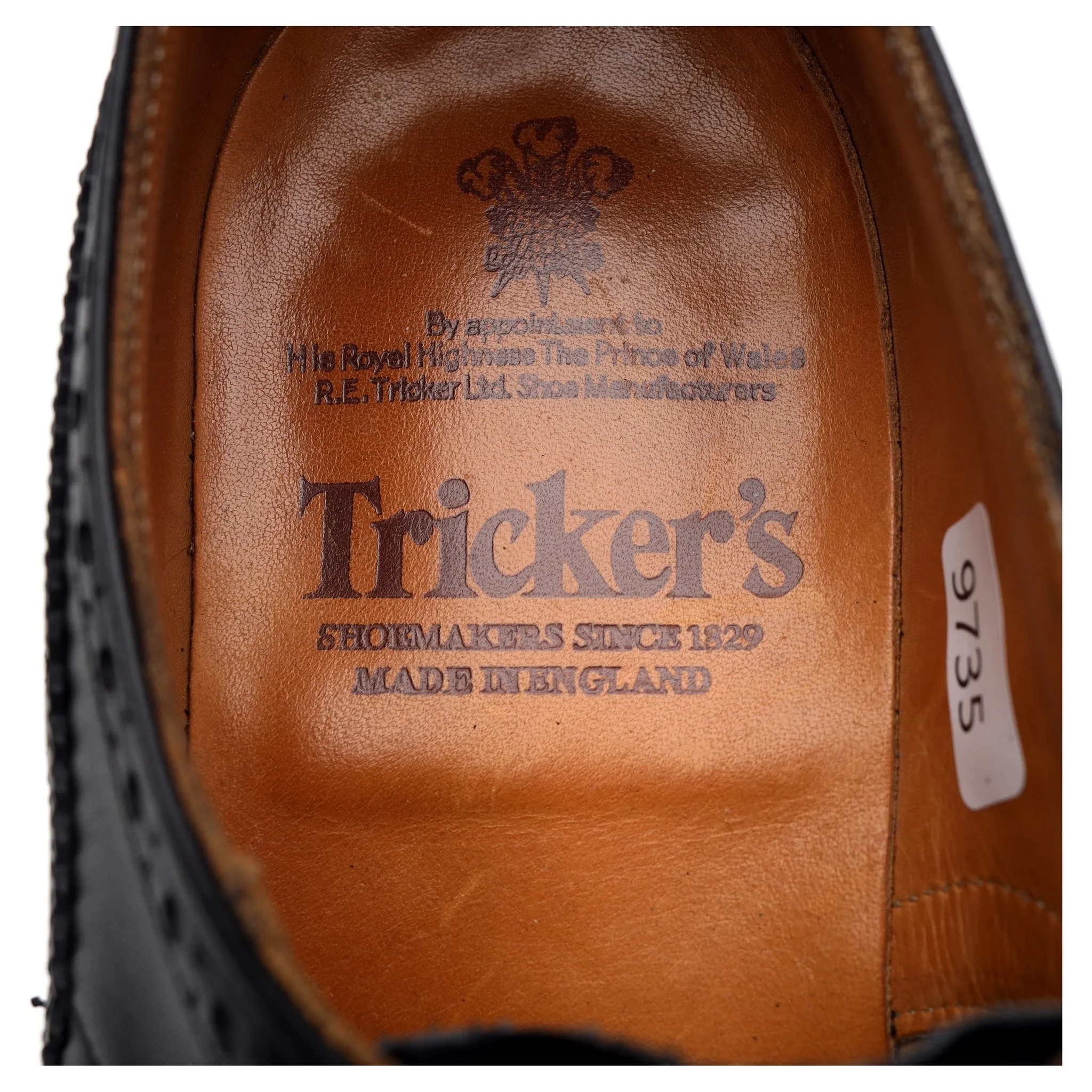 'Keswick' Black Leather Derby Brogues UK 9