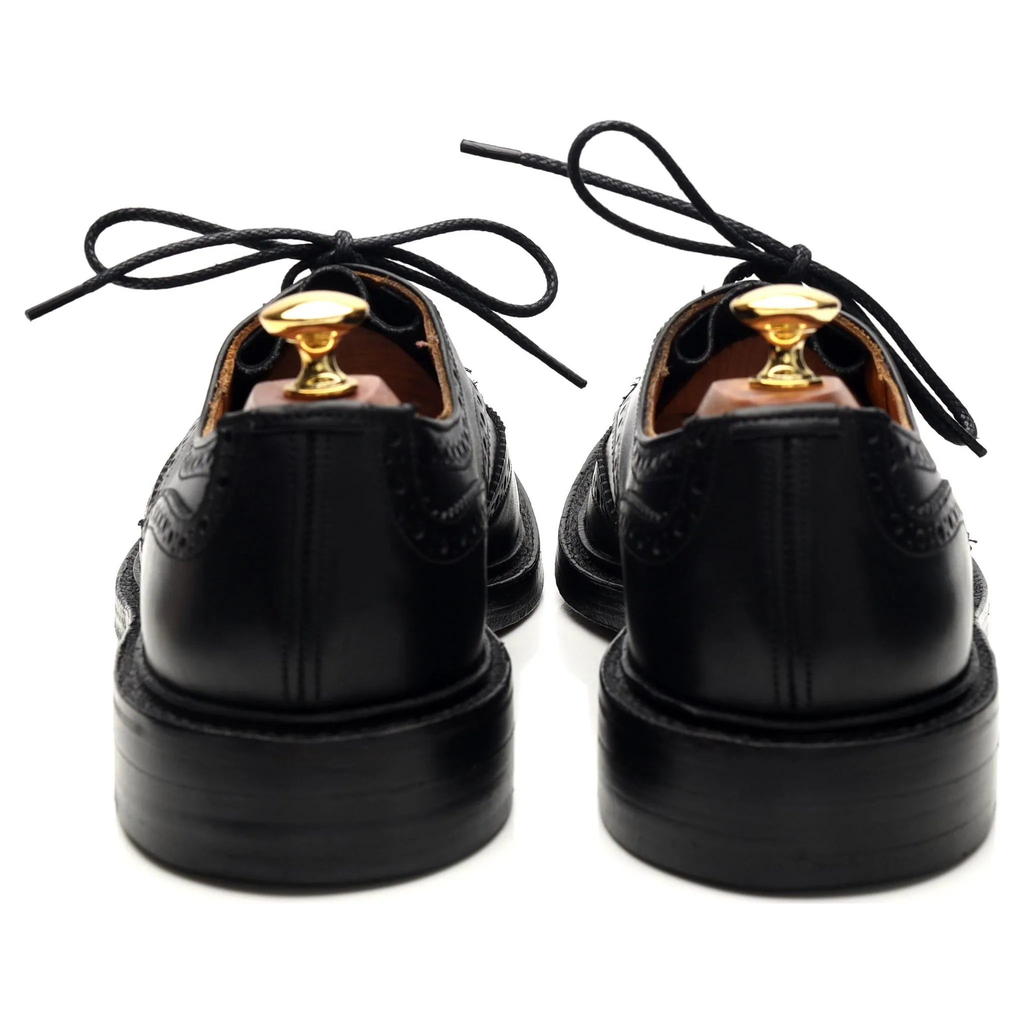 'Keswick' Black Leather Derby Brogues UK 9
