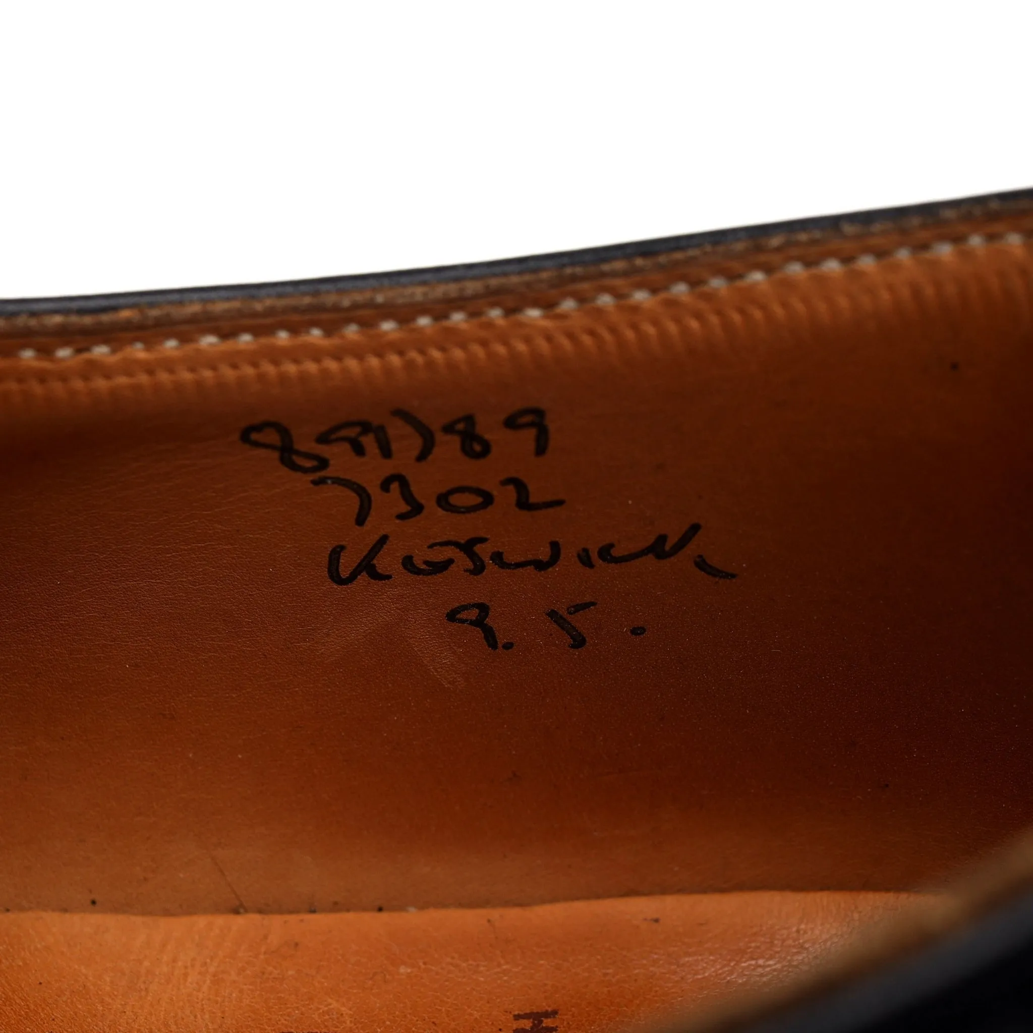 'Keswick' Black Leather Derby Brogues UK 9