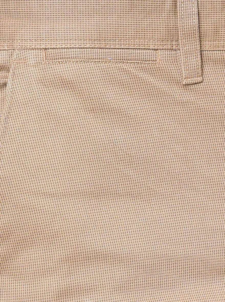 Khaki Solid Super Slim Fit Casual Trouser | Greenfibre