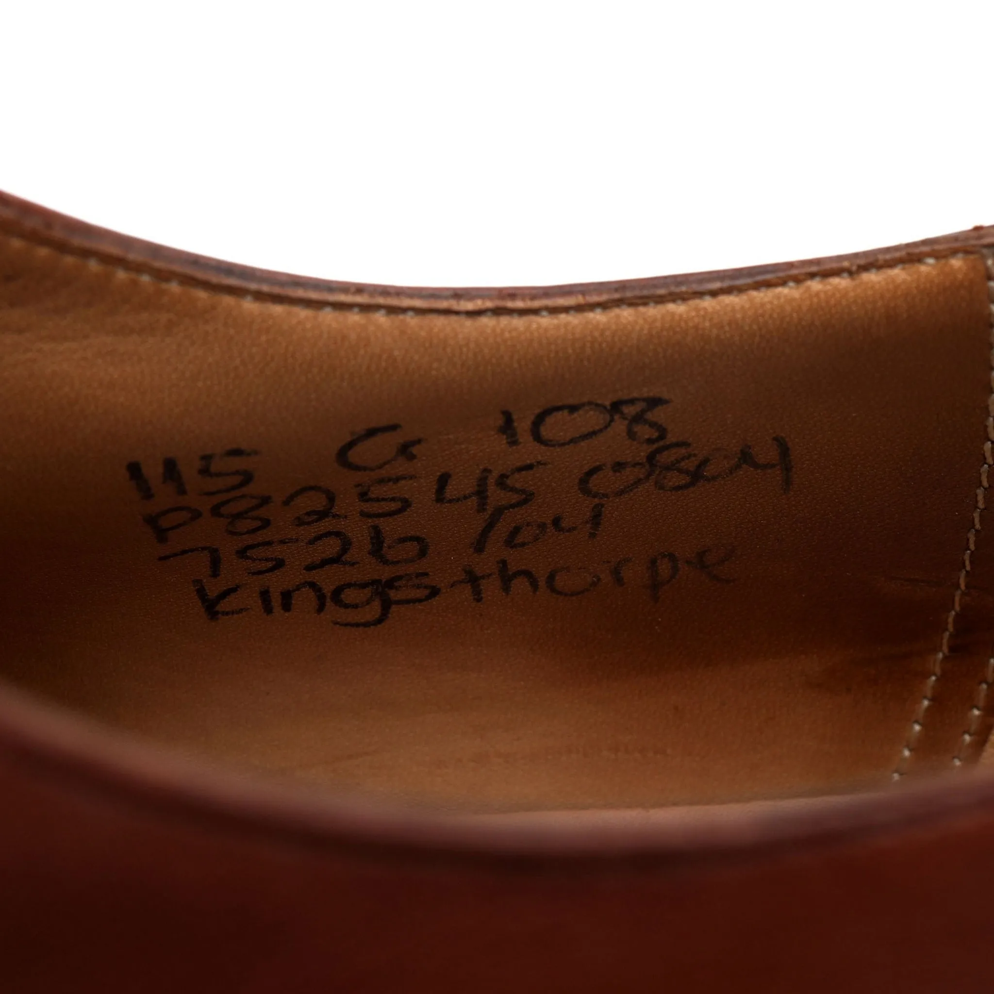 'Kingsthorpe' Tan Brown Leather Apron Derby UK 11.5 G
