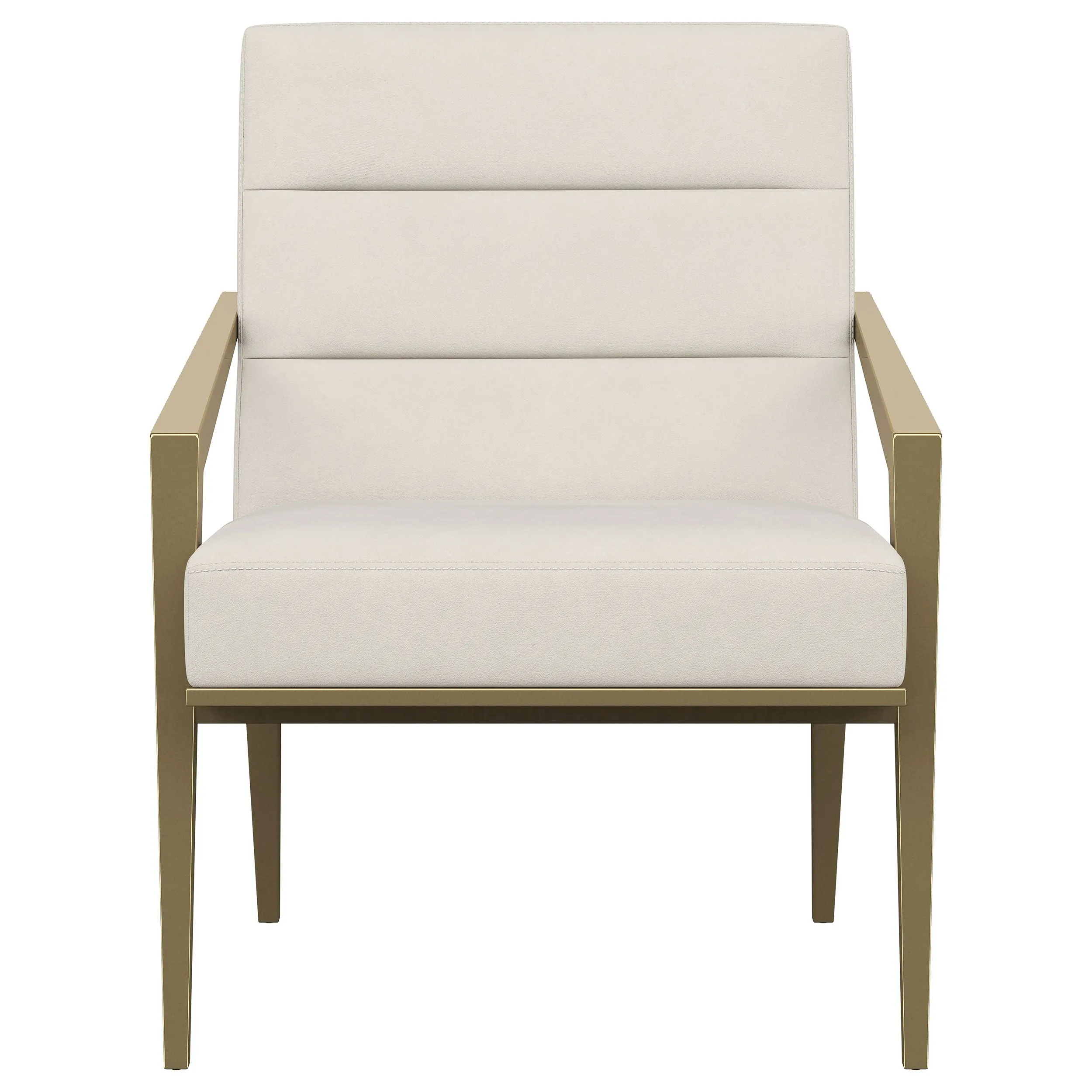 Kirra Upholstered Metal Arm Accent Chair Cream