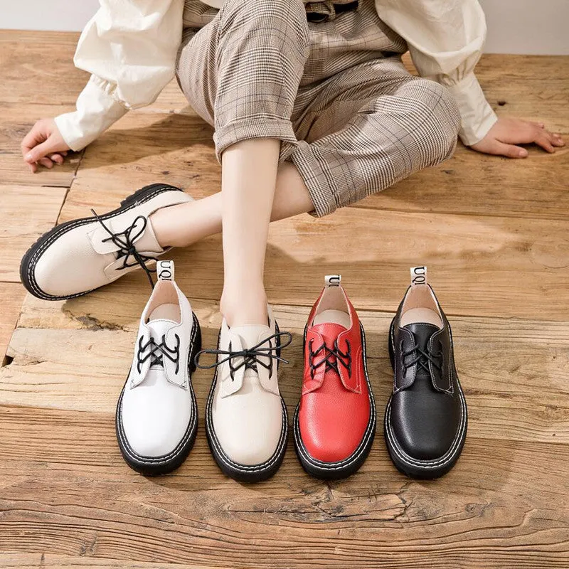 Korean All-match Women's Shoes Brock Oxford Shoes