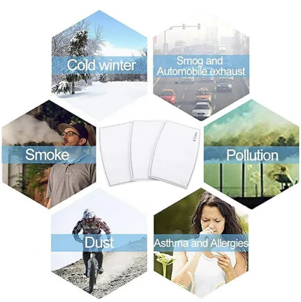 Kutehealth Designed Printed Washable Mouth Cover with 3Pcs 5 Layers Filters -BEHIND BARZ