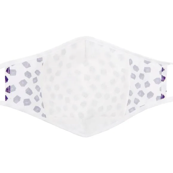 Kutehealth Designed Printed Washable Mouth Cover with 3Pcs 5 Layers Filters -BOXED OUT PURPLE