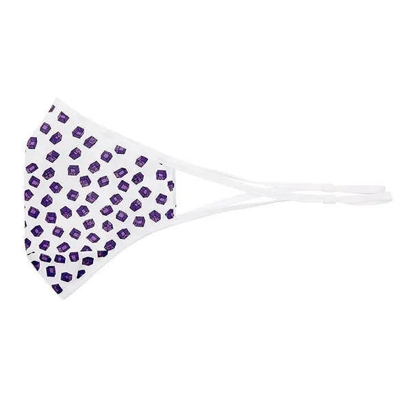 Kutehealth Designed Printed Washable Mouth Cover with 3Pcs 5 Layers Filters -BOXED OUT PURPLE