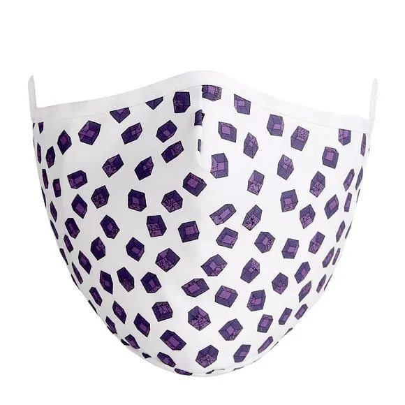 Kutehealth Designed Printed Washable Mouth Cover with 3Pcs 5 Layers Filters -BOXED OUT PURPLE