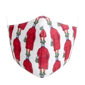 Kutehealth Designed Printed Washable Mouth Cover with 3Pcs 5 Layers Filters - LADY IN RED