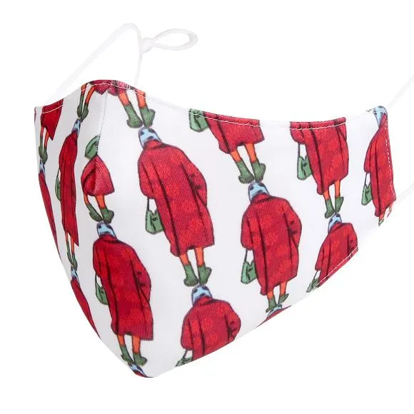 Kutehealth Designed Printed Washable Mouth Cover with 3Pcs 5 Layers Filters - LADY IN RED