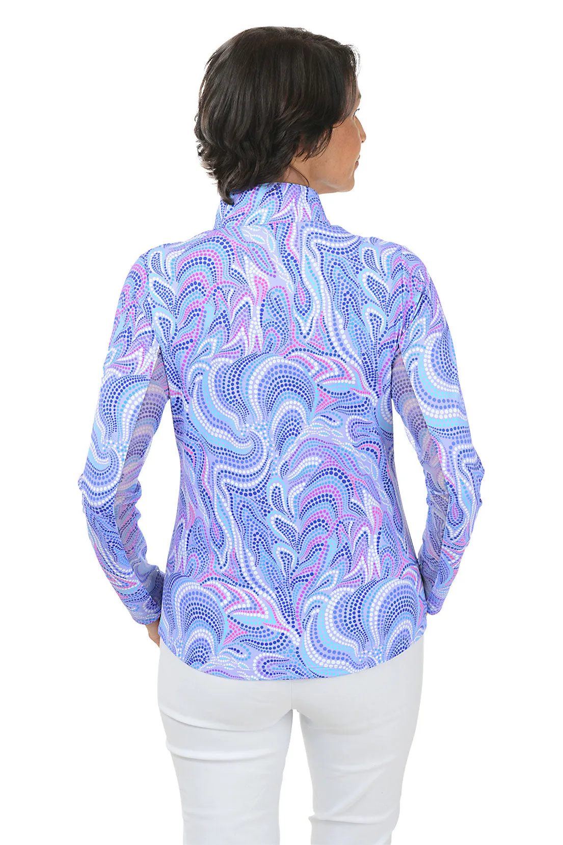 Lavender Rebecca Dots UPF50  Sun Shirt