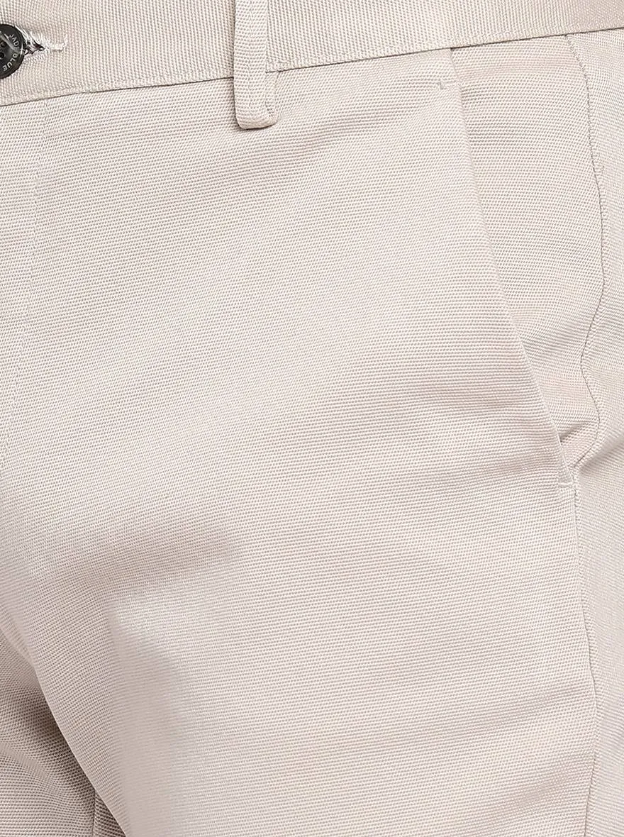 Light Grey Solid Uno Fit Casual Trouser | JadeBlue