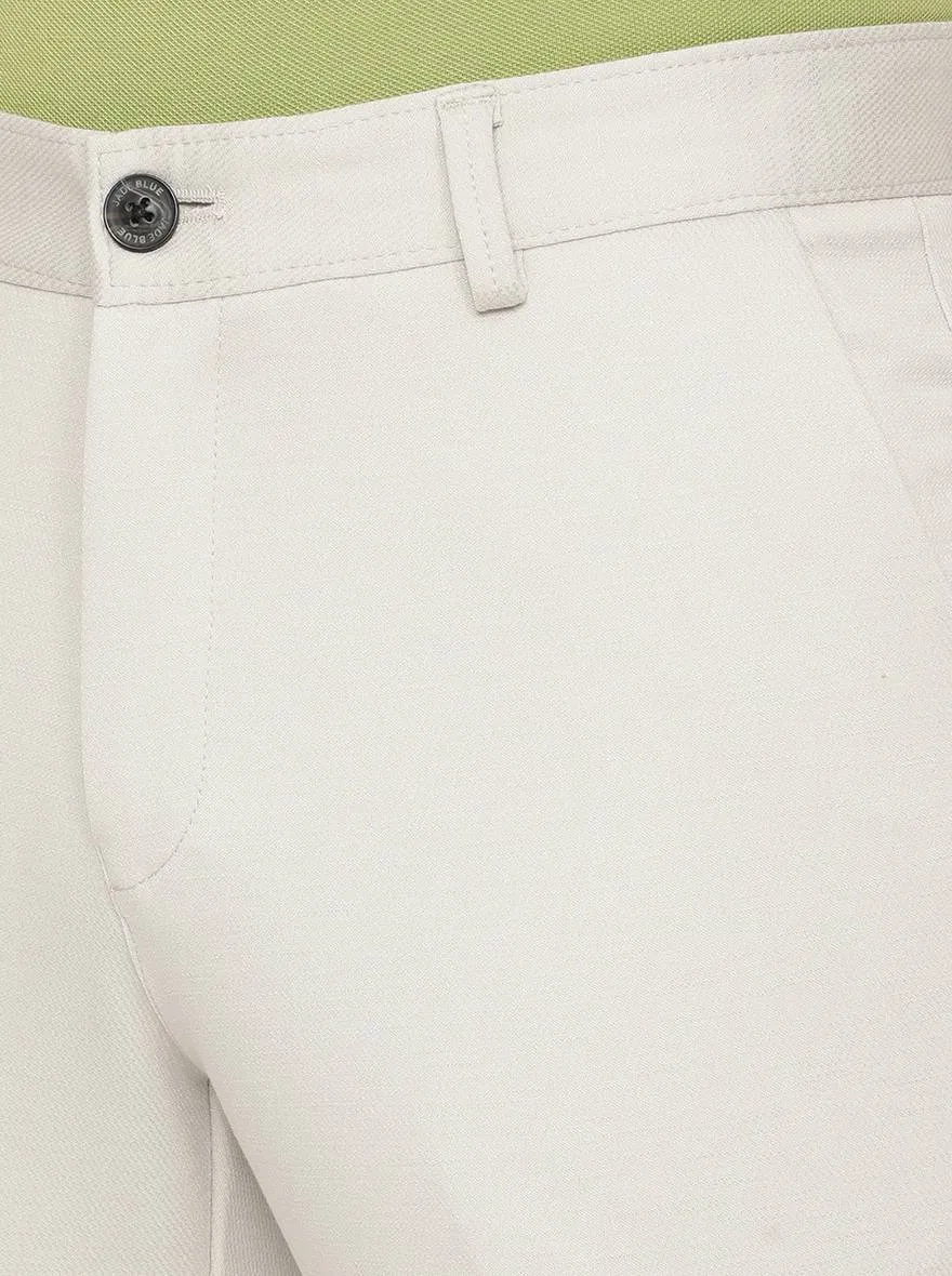 Light Grey Solid Venice Fit Casual Trouser | JadeBlue
