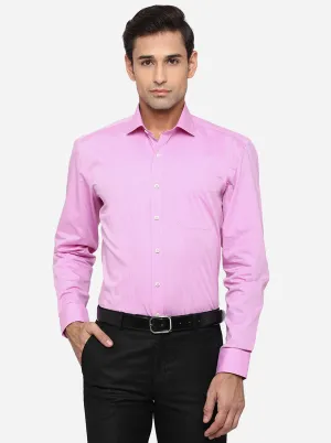 Light Pink Solid Regular Fit Formal Shirt | JadeBlue
