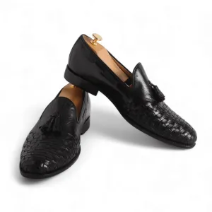 Luxury Woven Tassel Slip On Handmade Shoes