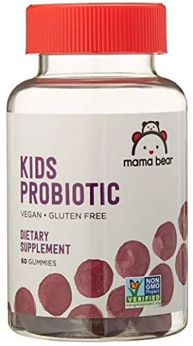 Marca Amazon – Mama Bear vegano probiótico, 60 gomitas, 1 billón de CFU por gomita., 60