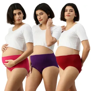 Maternity Panty With Hygiene Patch | Anti-Microbial | Full Coverage | 3-Pack