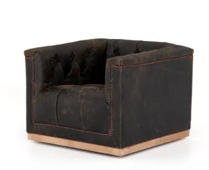 MAXX SWIVEL CHAIR, DESTROYED BLACK