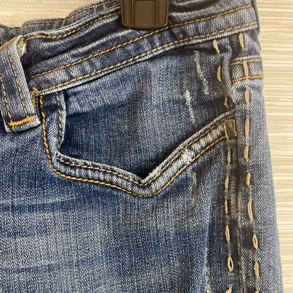 MEK Oxford stretch denim bootcut jeans vintage 32x34 low rise women