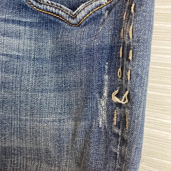 MEK Oxford stretch denim bootcut jeans vintage 32x34 low rise women