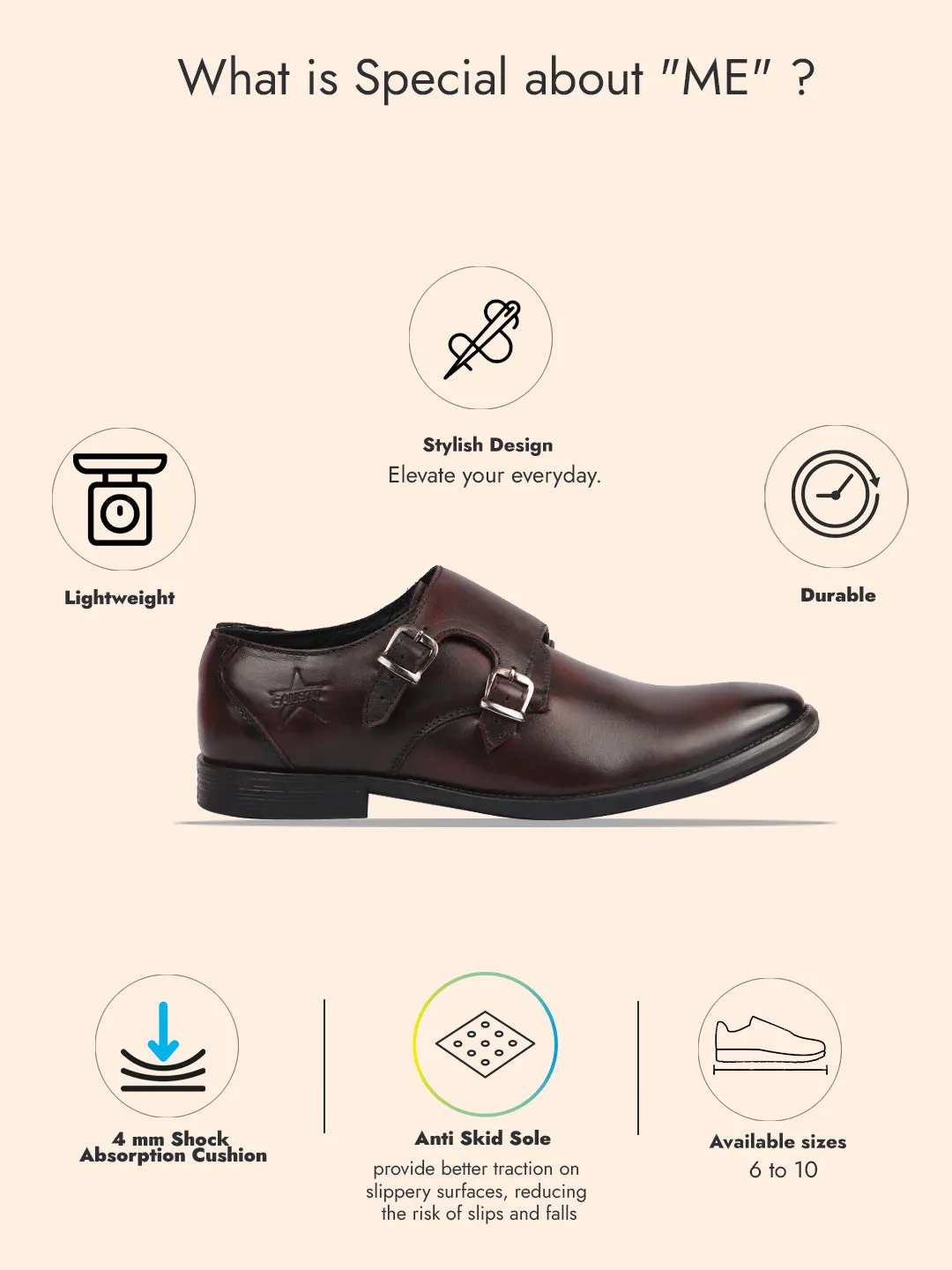 Men Brown Formal Wedding Party Genuine Leather Double Monk Strap Shoes