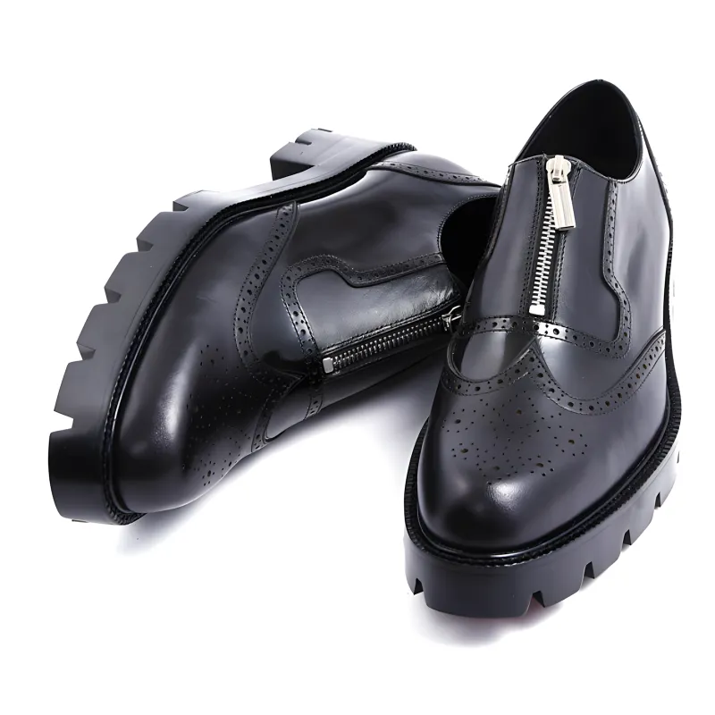 Men’s Oxford Shoes Wingtip Zipper