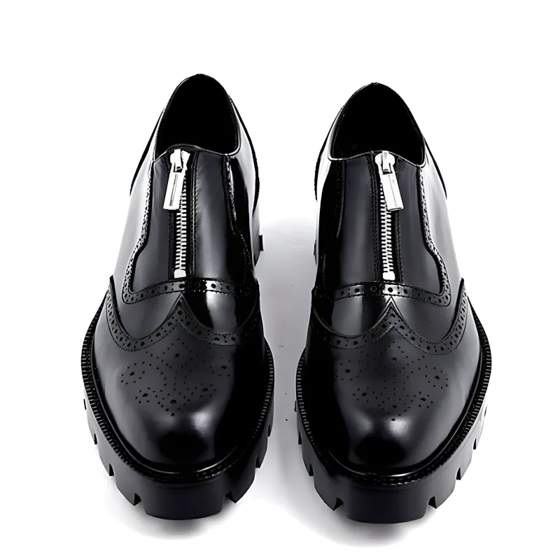 Men’s Oxford Shoes Wingtip Zipper
