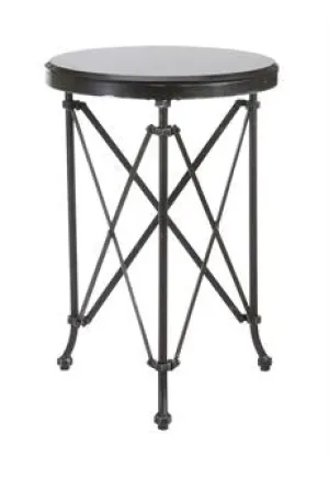METAL TABLE WITH MARBLE TOP