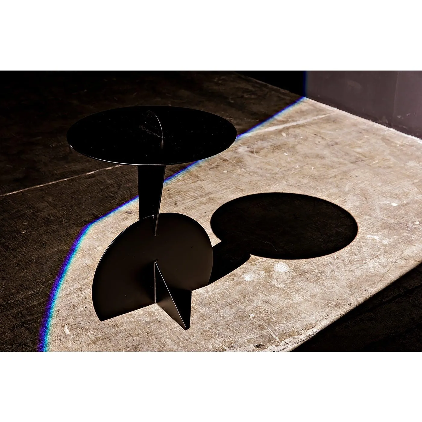 Mobilis Side Table, Black Steel by Noir