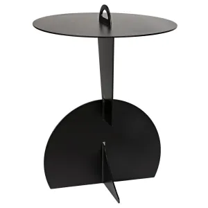 Mobilis Side Table, Black Steel by Noir