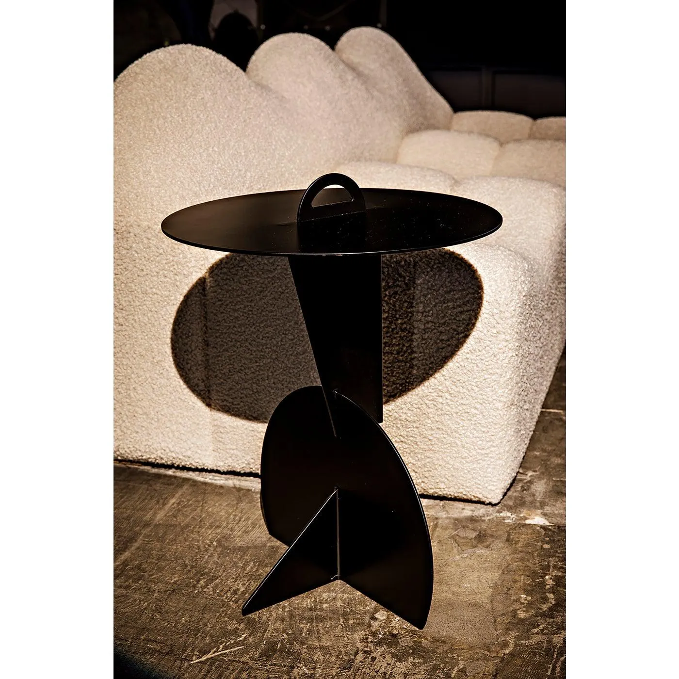 Mobilis Side Table, Black Steel by Noir