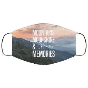 Mountains, Moonshine & Memories - Adult Face Mask