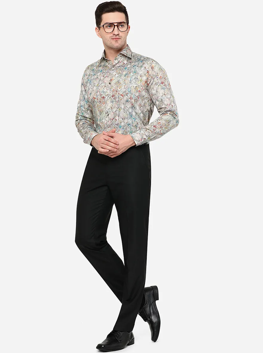 Multicolor Printed Slim Fit Party Wear Shirt | Wyre
