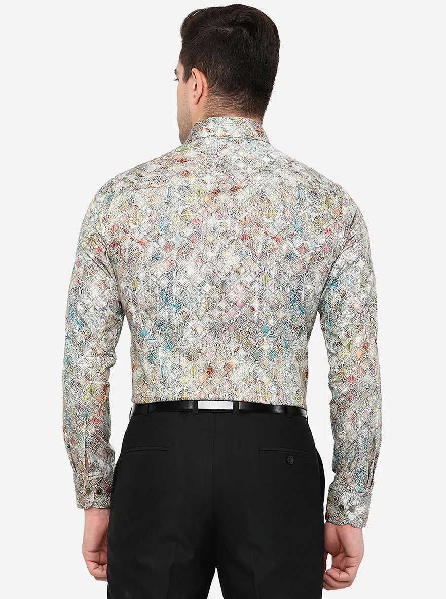 Multicolor Printed Slim Fit Party Wear Shirt | Wyre