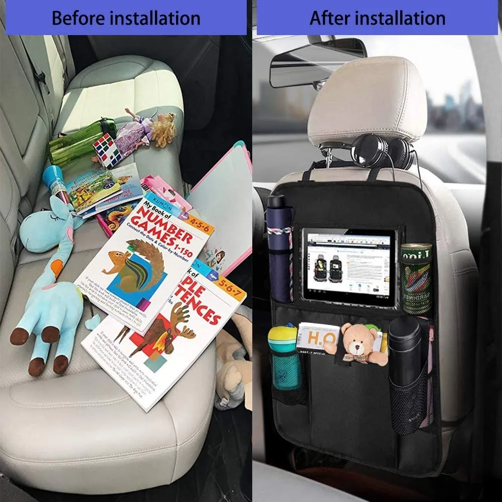 New Carisma Car Backseat Organizer with Touch Screen Tablet Holder  Storage Pockets