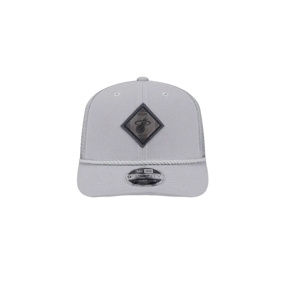 New Era Miami HEAT Leather Logo Stretch Snapback