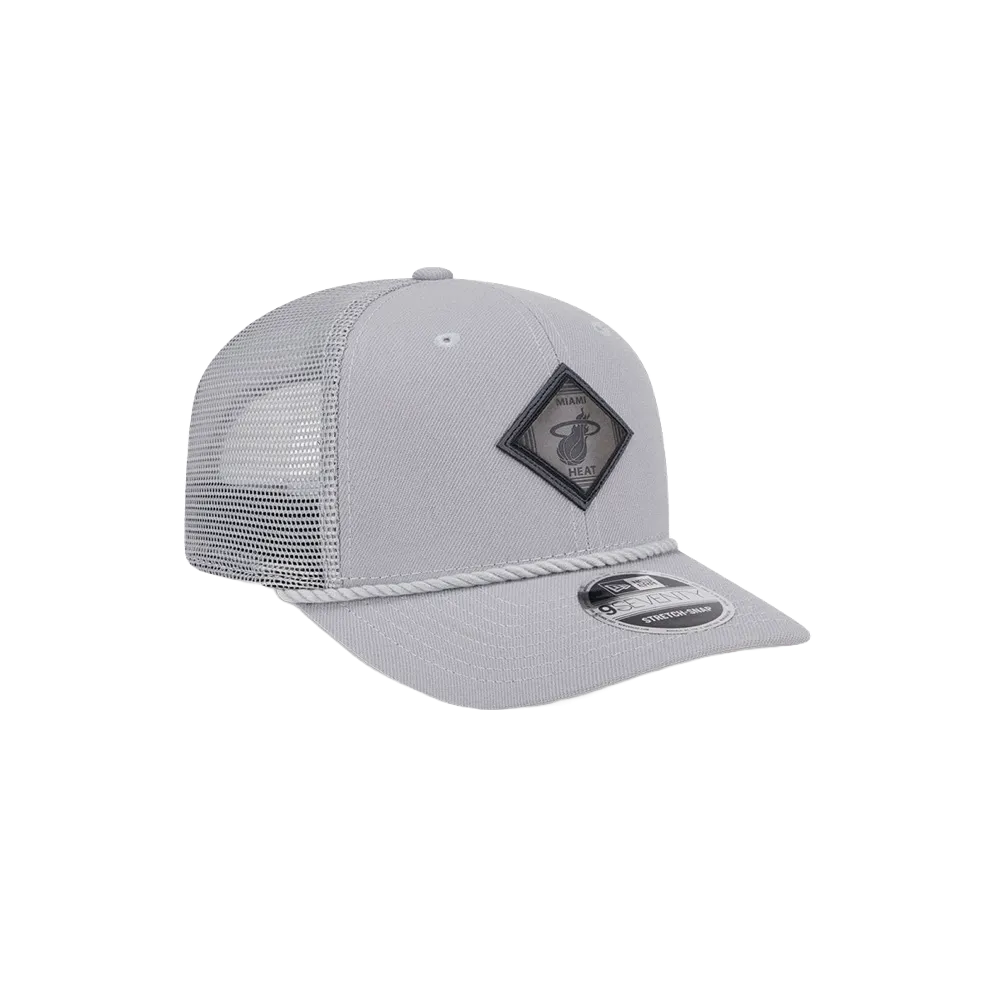 New Era Miami HEAT Leather Logo Stretch Snapback