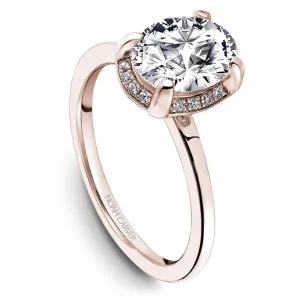 Noam Carver 14kt Rose Gold 1.01ct Oval Solitaire with Hidden Halo