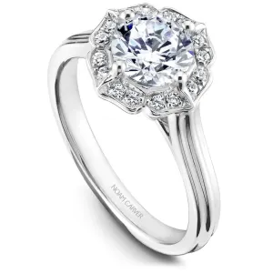 Noam Carver 14kt White Gold 0.50ct Round NSEW Halo