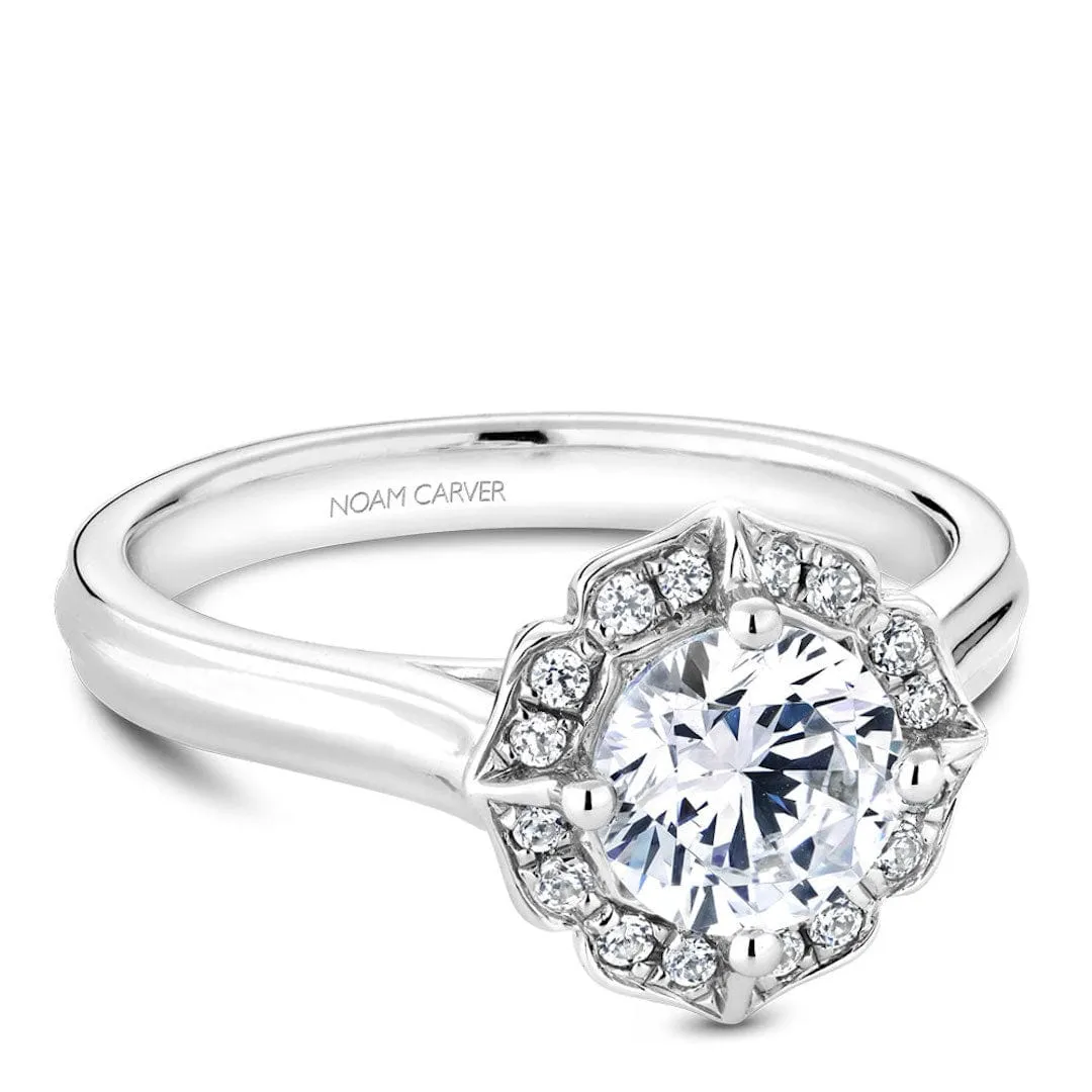 Noam Carver 14kt White Gold 0.50ct Round NSEW Halo