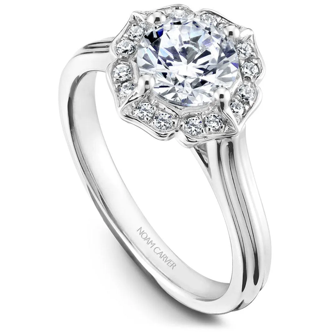Noam Carver 14kt White Gold 0.50ct Round NSEW Halo