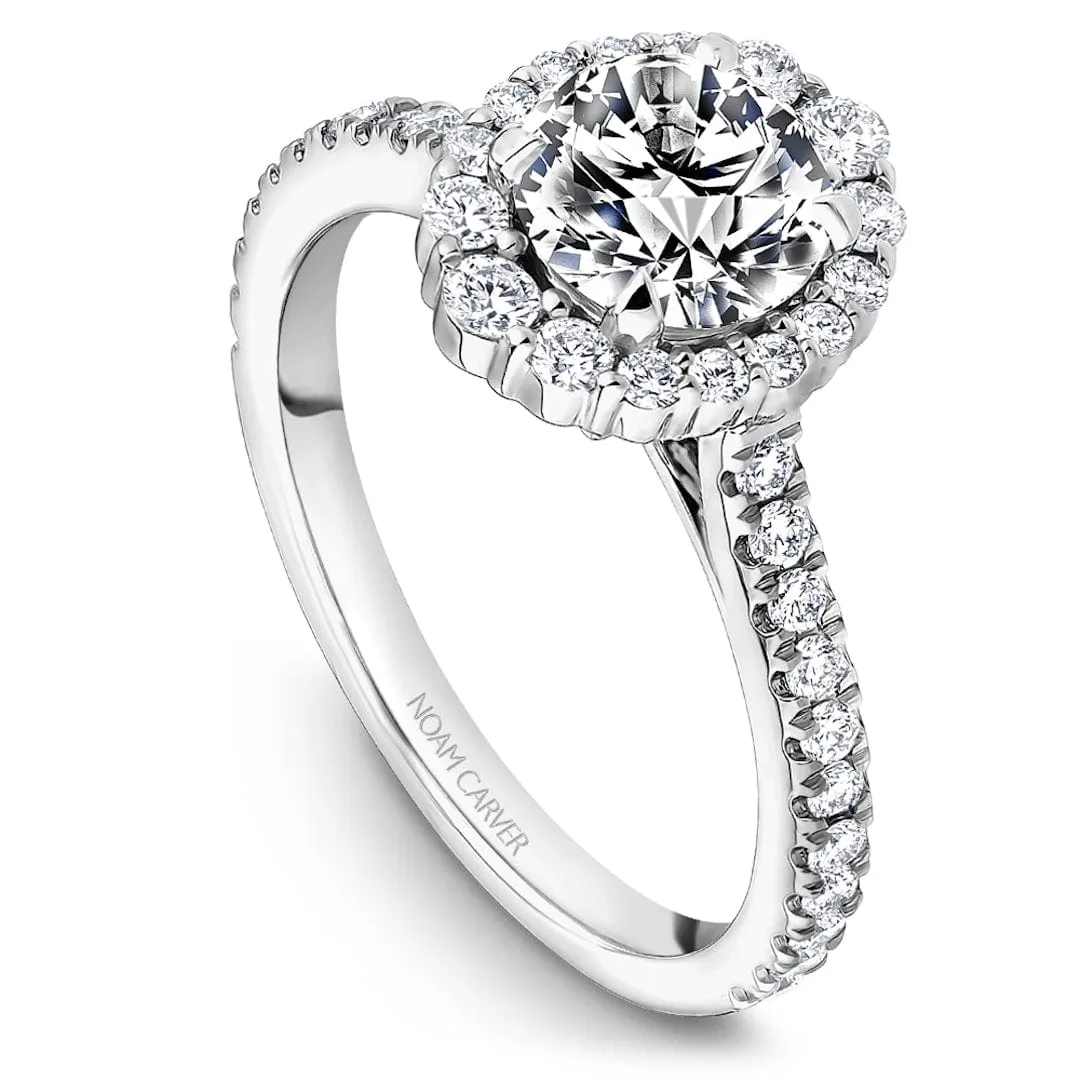Noam Carver 14kt White Gold Round Halo