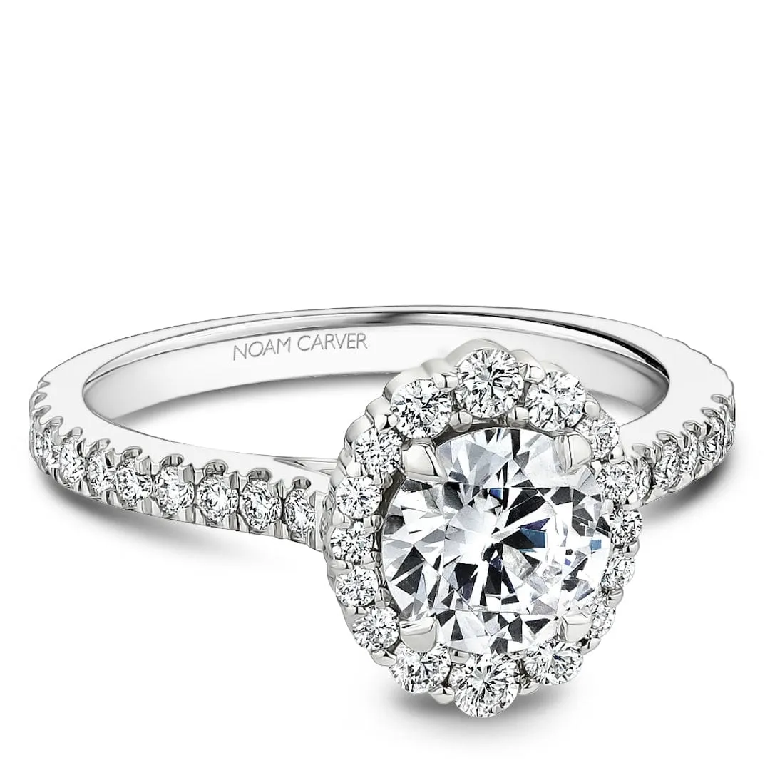 Noam Carver 14kt White Gold Round Halo