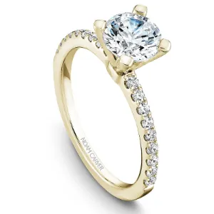 Noam Carver 14kt Yellow Gold 1.00ct Round Solitaire with Diamond Shoulders