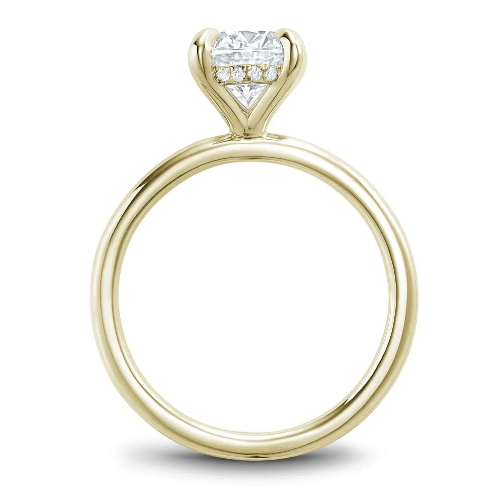 Noam Carver 18kt Yellow Gold 1.70ct Oval Diamond Solitaire Engagement Ring with Hidden Halo