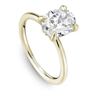 Noam Carver 18kt Yellow Gold 1.70ct Oval Diamond Solitaire Engagement Ring with Hidden Halo