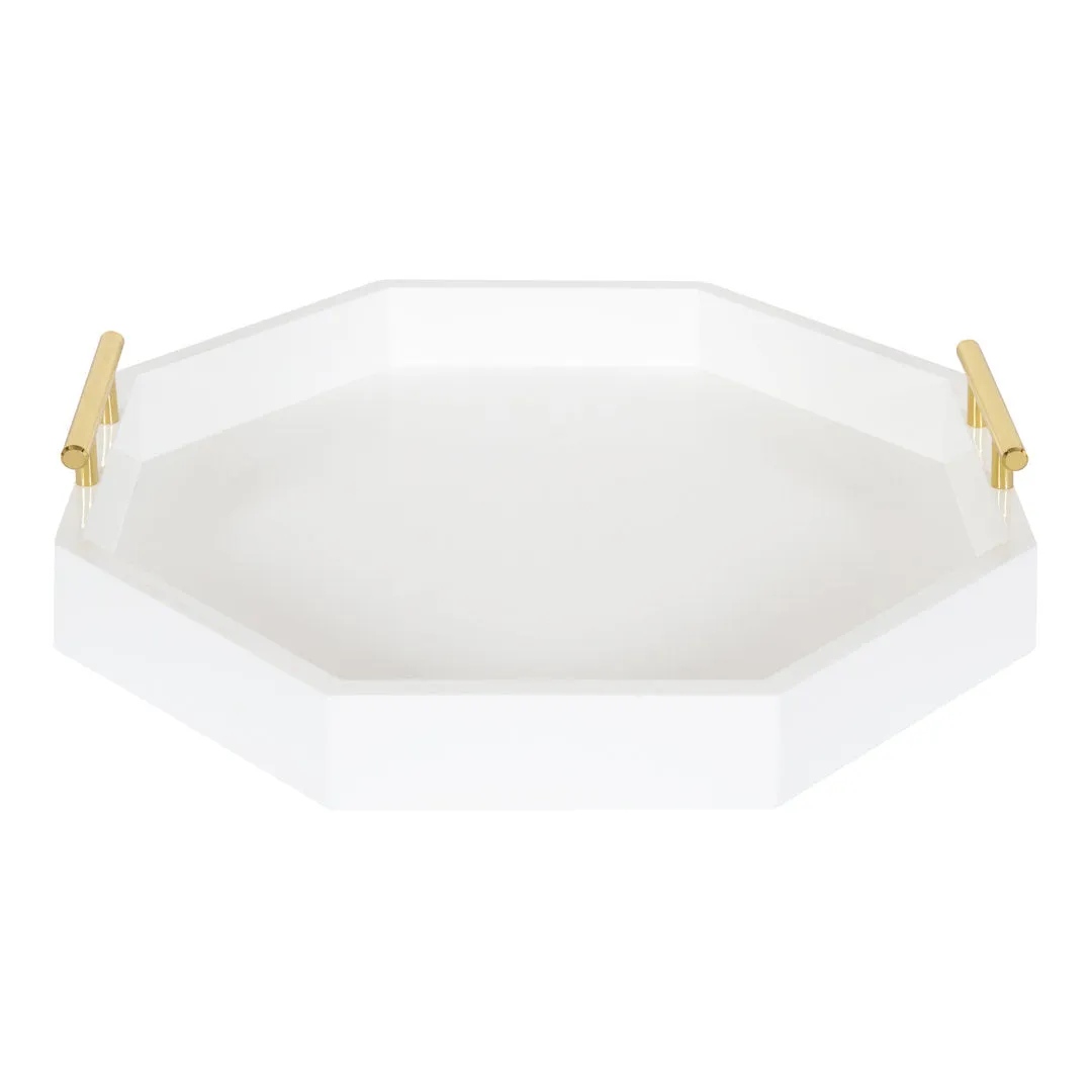 Norvan Ottoman/Coffee Table Tray Everly Quinn Color: White