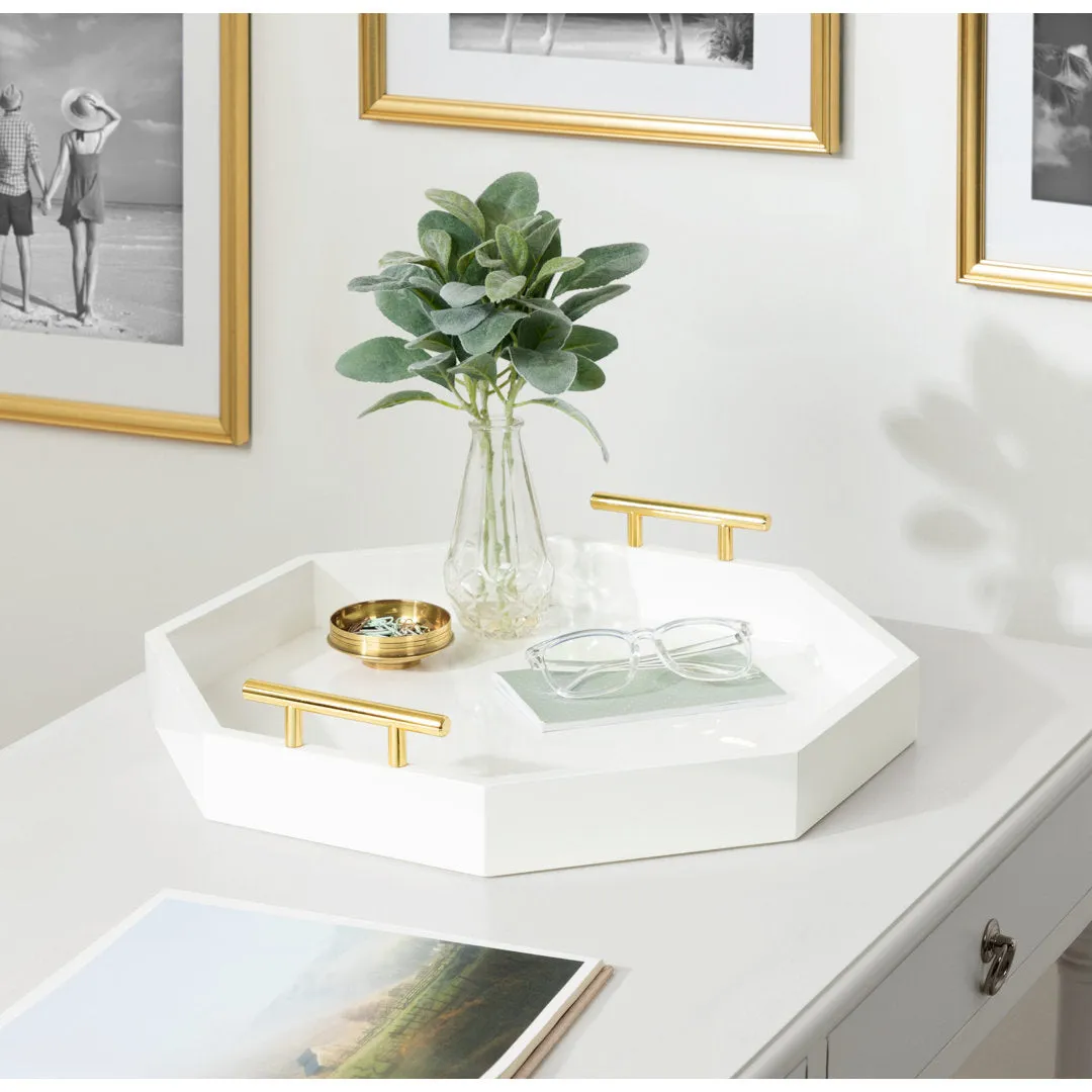 Norvan Ottoman/Coffee Table Tray Everly Quinn Color: White